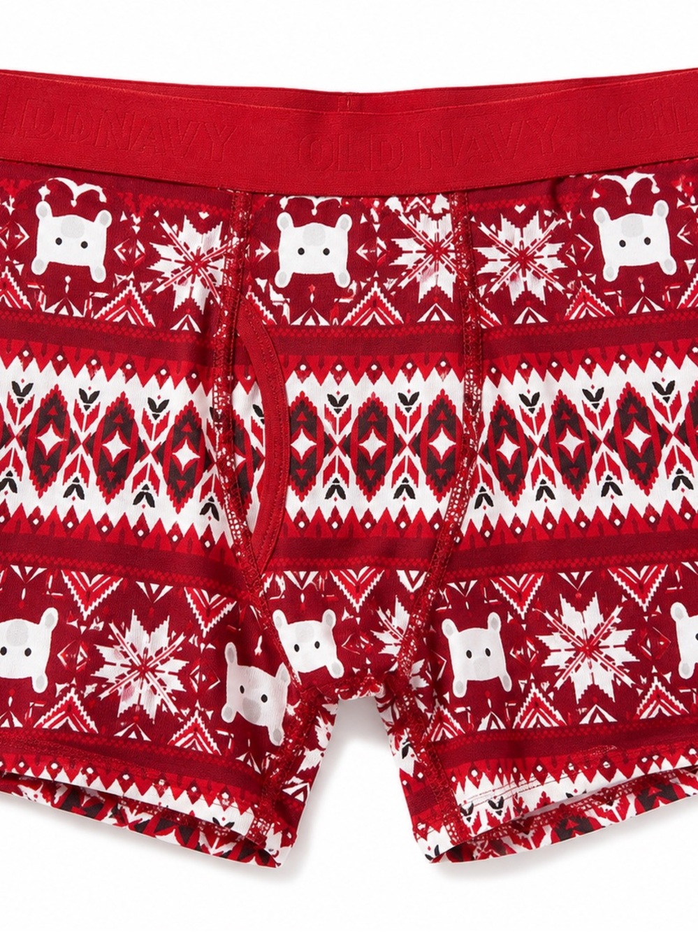 Old Navy Men’s M Boxer Briefs 6” Christmas Holiday Print NWT Cotton Stretch
